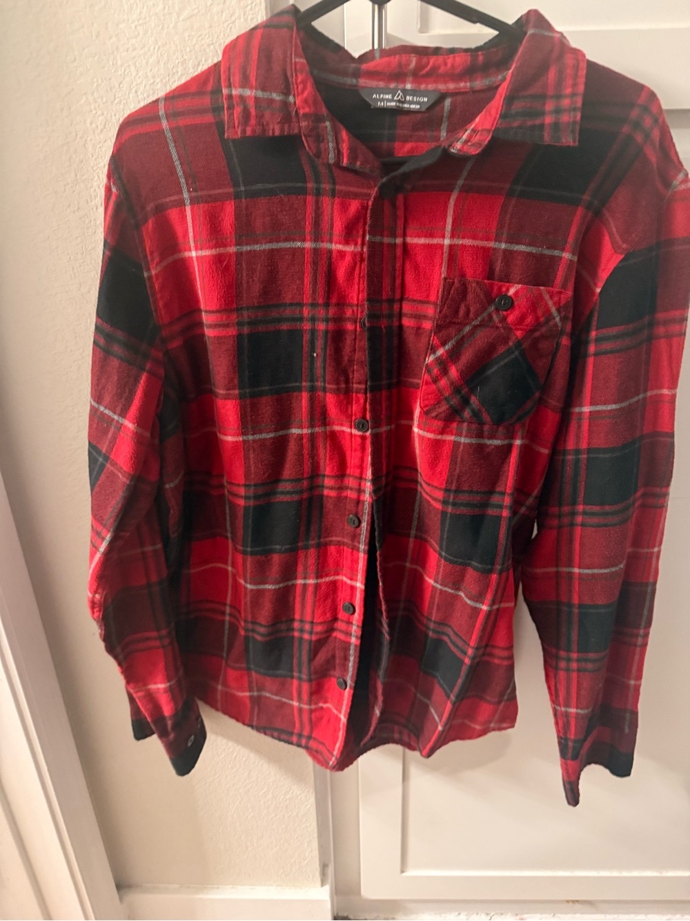 Alpine Red and Black Plaid Button-Down Shirt
